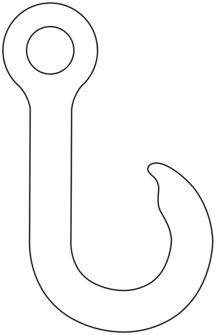 Hook Emoji Coloring Page